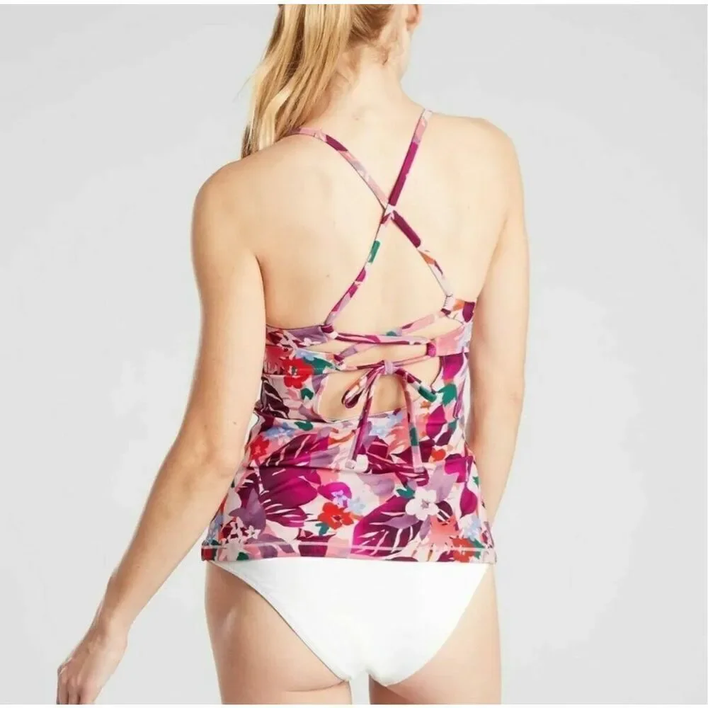 Athleta Daybreak Tropic Triangle Tankini Top M Tall